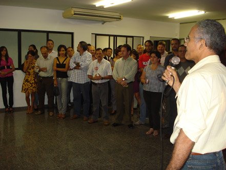 Bancários fazem festa para comemorar inauguração da nova sede do Sindicato