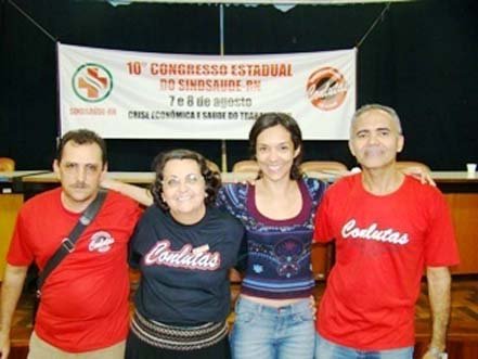 BANCÃRIOS levam apoio Ã  base da saúde no Congresso do SINDSAÃšDE