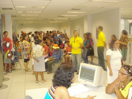 Sindicato intensificou mobilização nas agências nesta segunda-feira